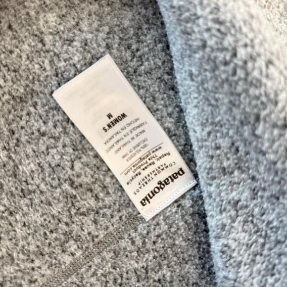 Patagonia Better Sweater Women's Medium Gray 1/4 Zip Pullover Fleece Jacket - Picture 6 of 8